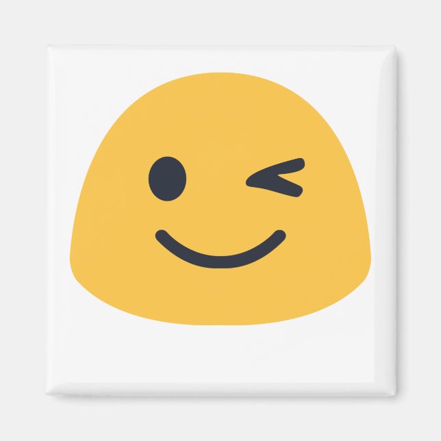 Wink Emoji Magnet (Front)