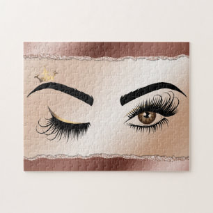 wink eye makeup artist crown lash queen jigsaw puzzle