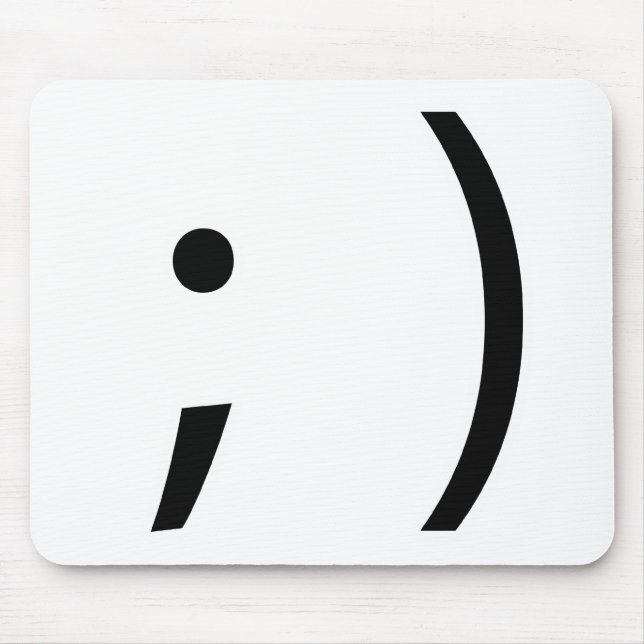 wink face! mouse pad (Front)