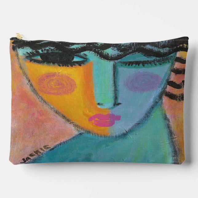 Wink Original Abstract Art Accessory Pouch (Front)