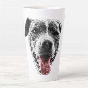 Wink & Red-Tongue Pup — Close Portrait Latte Mug