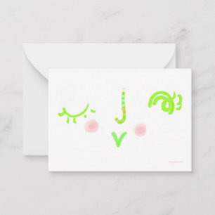 Wink tiny valentine note card