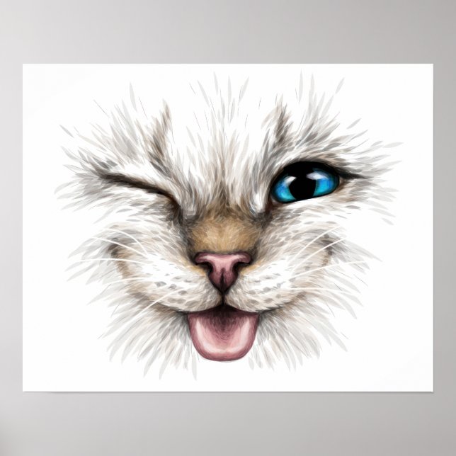 Winking Cat Poster (Front)