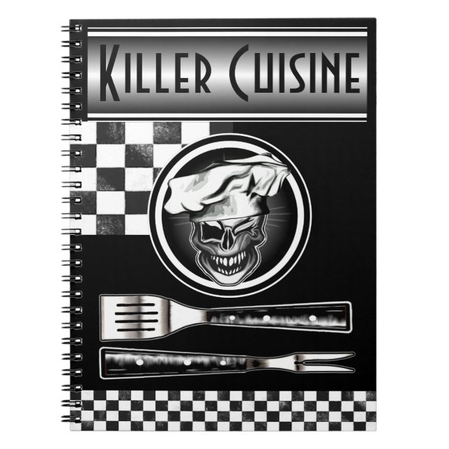 Winking Chef Skull Notebook (Front)