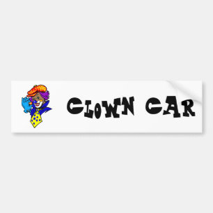 Winking Clown with Marble Bumper Sticker