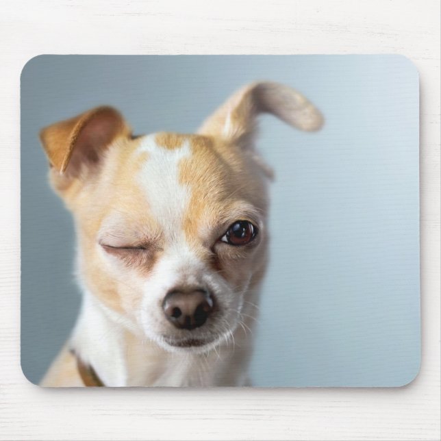 Winking Dog Mousepad (Front)