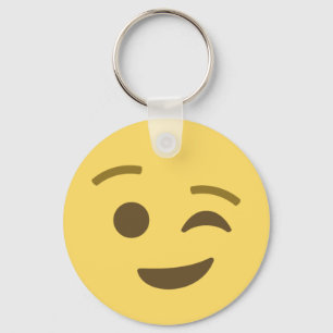 Winking Emoji Key Ring