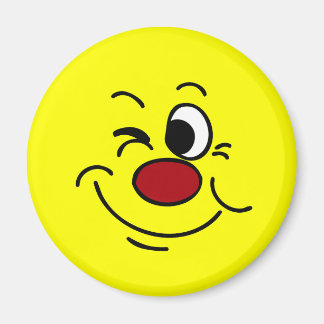 Winking Face Grumpey Magnet