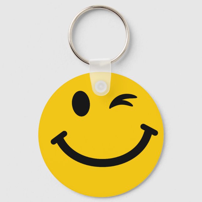 Winking face key ring (Front)