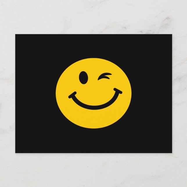 Winking face postcard (Front)
