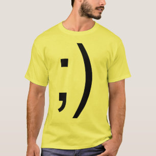 Winking Face Text T-Shirt