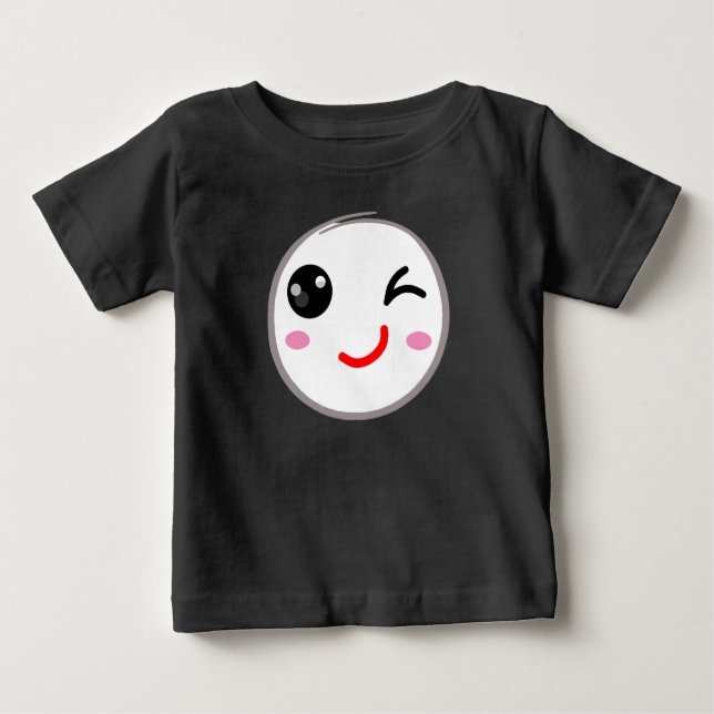 Winking face, Wink smile Baby T-Shirt (Front)