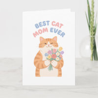 Winking Ginger Tabby Cat Mother's Day Art