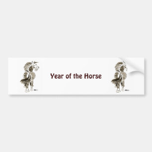 Winking Horse Good Luck! Bumper Sticker