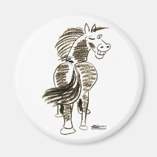 Winking Horse Good Luck! Magnet