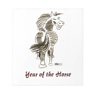 Winking Horse Good Luck! Notepad