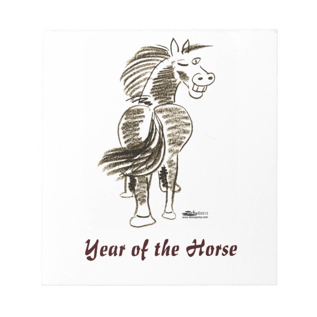 Winking Horse Good Luck! Notepad (Front)