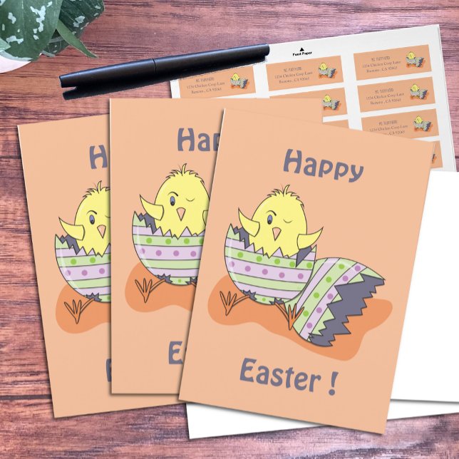 Winking Little Chick Happy Easter Greeting Card (Creator Uploaded)
