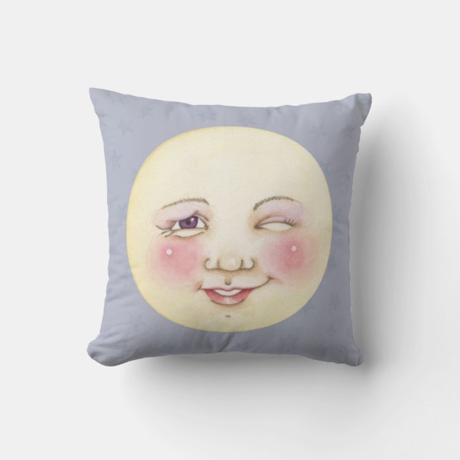 Winking Moon - Pillow (Front)
