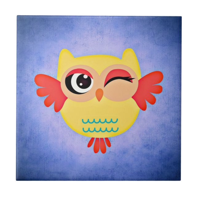 Winking Owl Ceramic Tile (Front)
