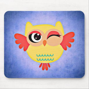 Winking Owl Mouse Pad