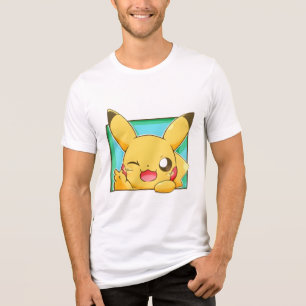 Winking Pikachu (pokemon) Tri-Blend Shirt