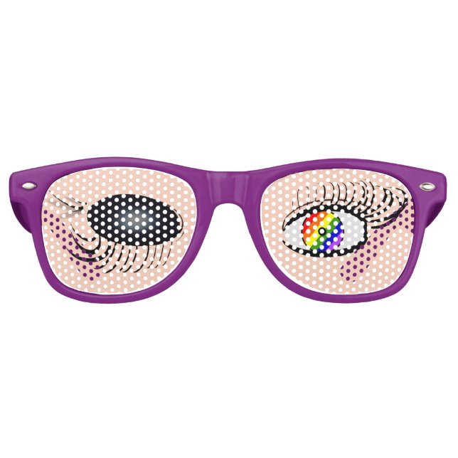 Winking Pride Funny Eyes on Glasses (Front)