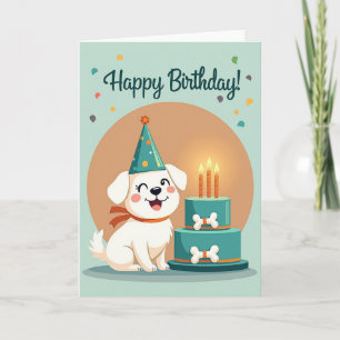 Winking Pup Birthday Card