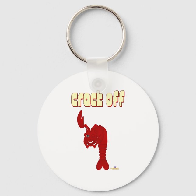 Winking Red Lobster Crack Off Key Ring (Front)