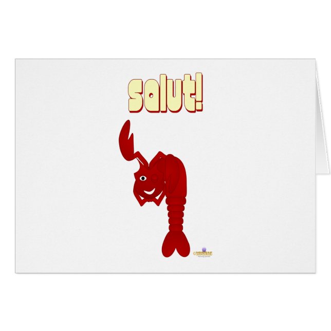 Winking Red Lobster Salut (Front Horizontal)