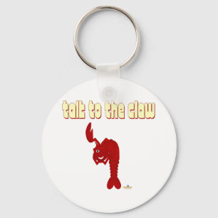 Winking Red Lobster Talk To The Claw Key Ring