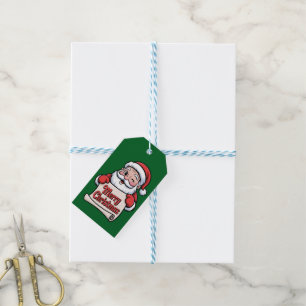 Winking Santa 🎅 "Merry Christmas" Gift Tags