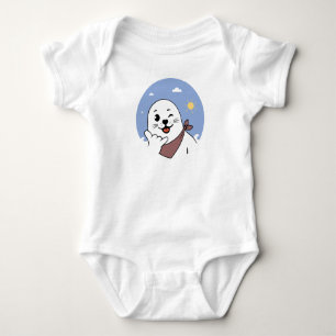 Winking Seal Wearing a Bandanna Throwing Shaka Sig Baby Bodysuit