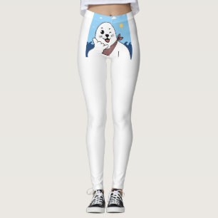 Winking Seal Wearing a Bandanna Throwing Shaka Sig Leggings