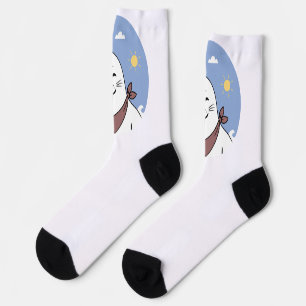 Winking Seal Wearing a Bandanna Throwing Shaka Sig Socks