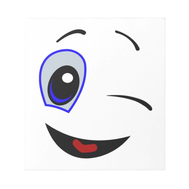 WINKING SMILEY FACE NOTEPAD (Front)
