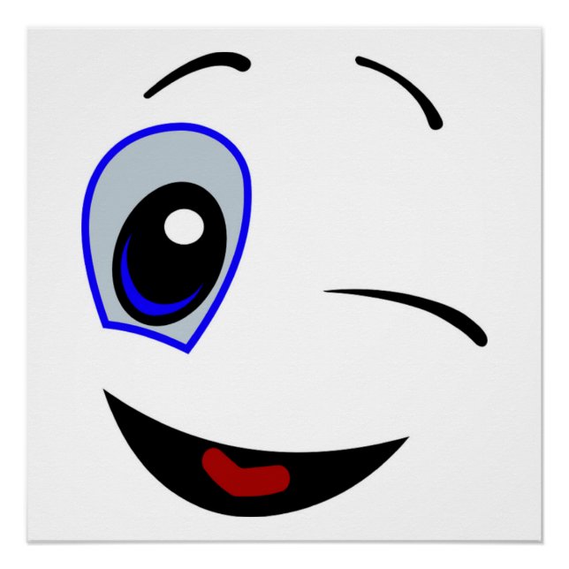 WINKING SMILEY FACE POSTER (Front)