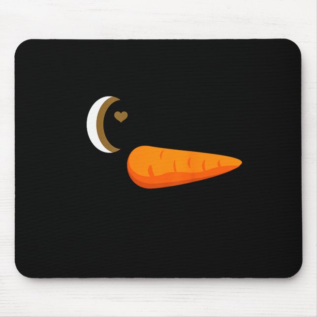 Winking Snowman Ornament Eyelashes Christmas Costu Mouse Pad (Front)