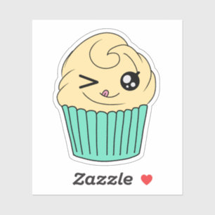 Winking Vanilla Cupcake
