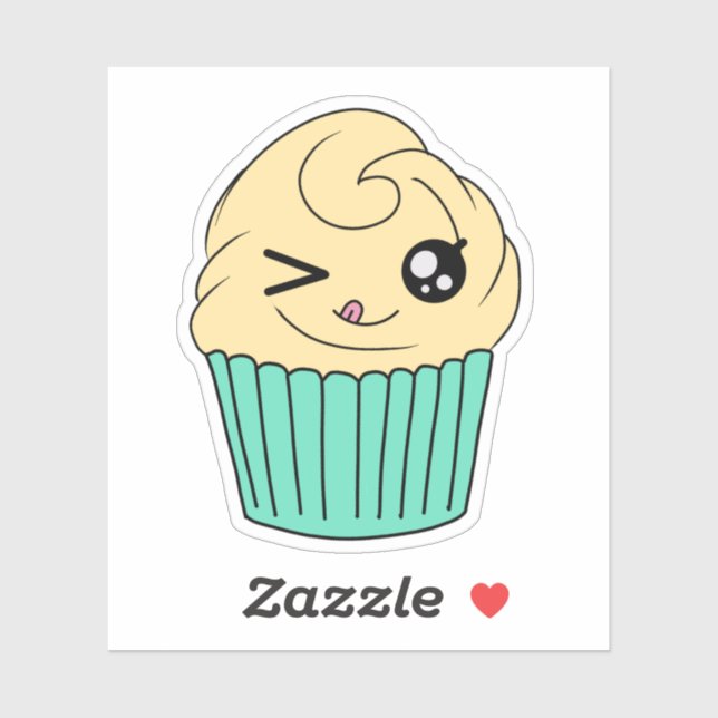 Winking Vanilla Cupcake (Sheet)
