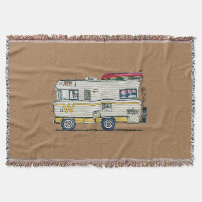 Winnebago Camper RV Apparel Throw Blanket (Front)