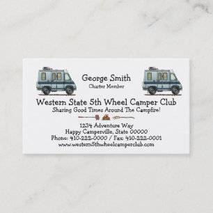Winnebago LeSharo Camper RV Business Card