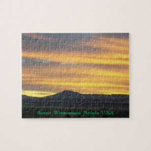 Winnemucca Nevada sunset seen Jigsaw Puzzle