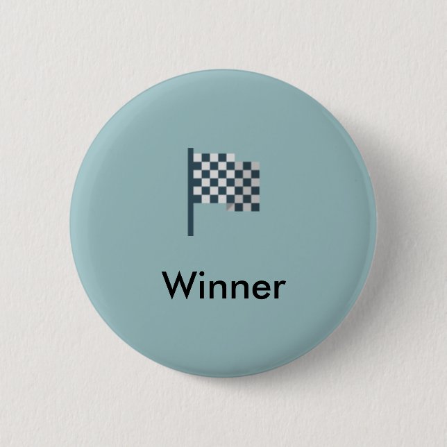 Winner! 6 Cm Round Badge (Front)