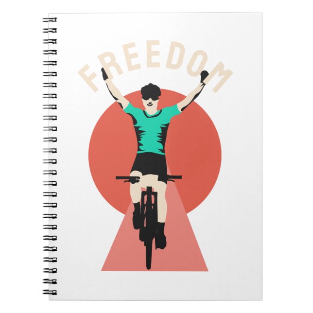 Winner Biker Retro Style Freedom Notebook (Front)
