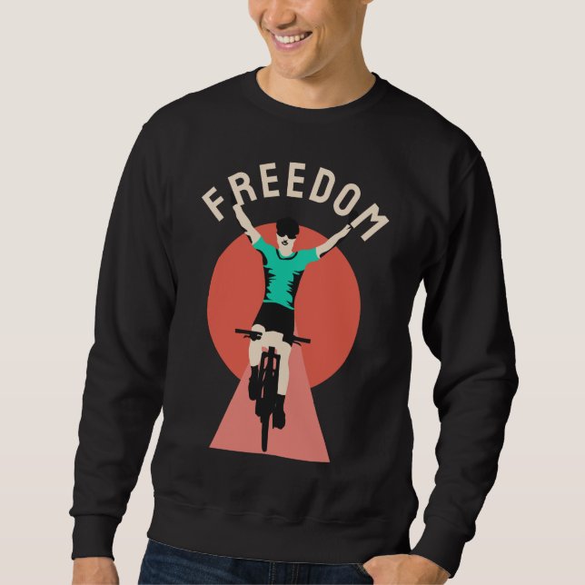 Winner Biker Retro Style Freedom Sweatshirt (Front)