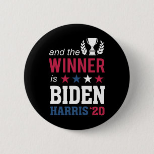 Winner Champions President Joe Biden Kamala Harris 6 Cm Round Badge