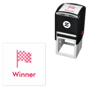 Winner! Chequered Flag Self-inking Stamp