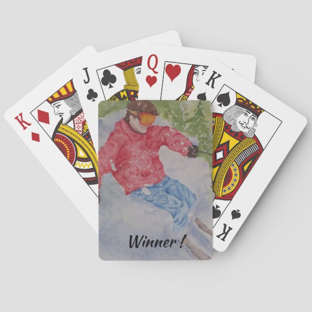 Winner DOWNHILL SKIER PLAYING CARDS (Back)