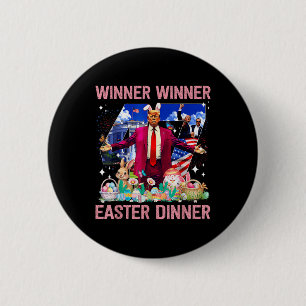 Winner Easter Dinner Trump Bunny Hunt Eggs Happy E 6 Cm Round Badge